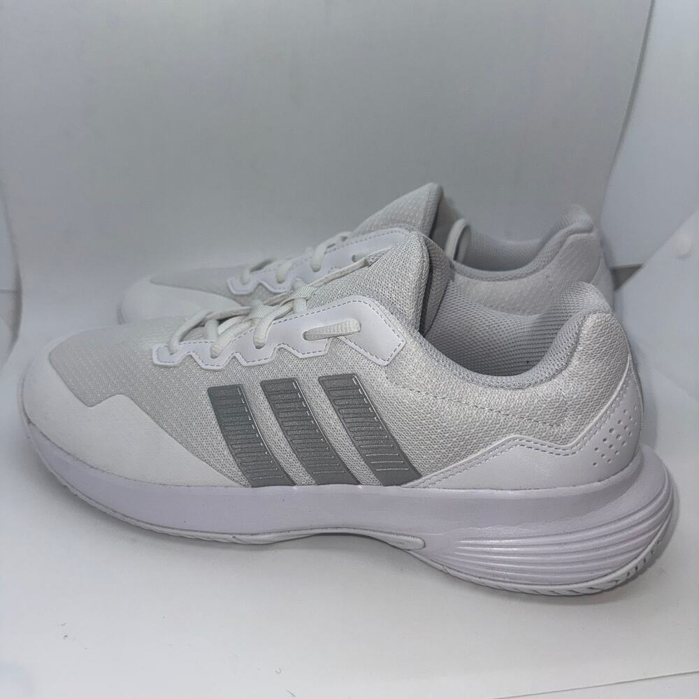Adidas Gamecourt 2 Tennis Shoes Women's US 8 1/2 White Metallic Silver KI0789